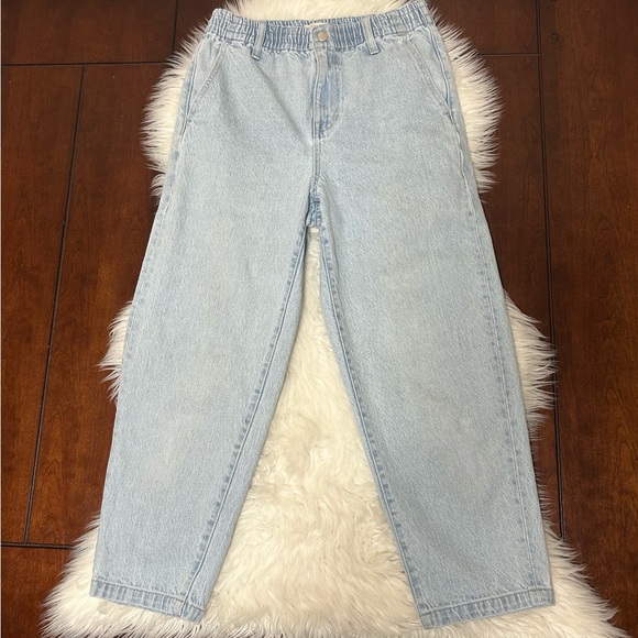 Madewell Size S Pull-On Balloon Jeans in Brittany Wash TENCEL Denim Edition Blue - Picture 5 of 16